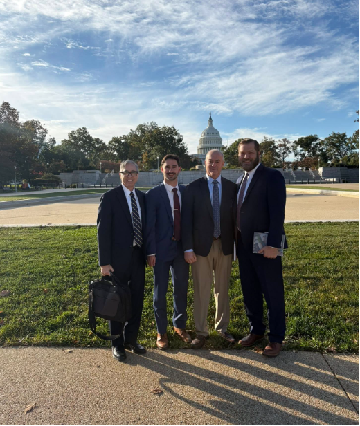 Four Iowa Corn leaders advocate at the U.S. Capitol for legislation to bring down high fertilizer costs.
