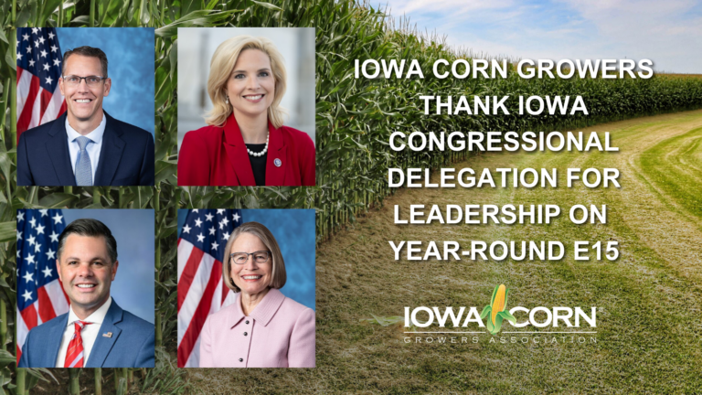 Iowa Corn Growers Thank Iowa Congressional Delegation for Leadership on Year-Round E15 