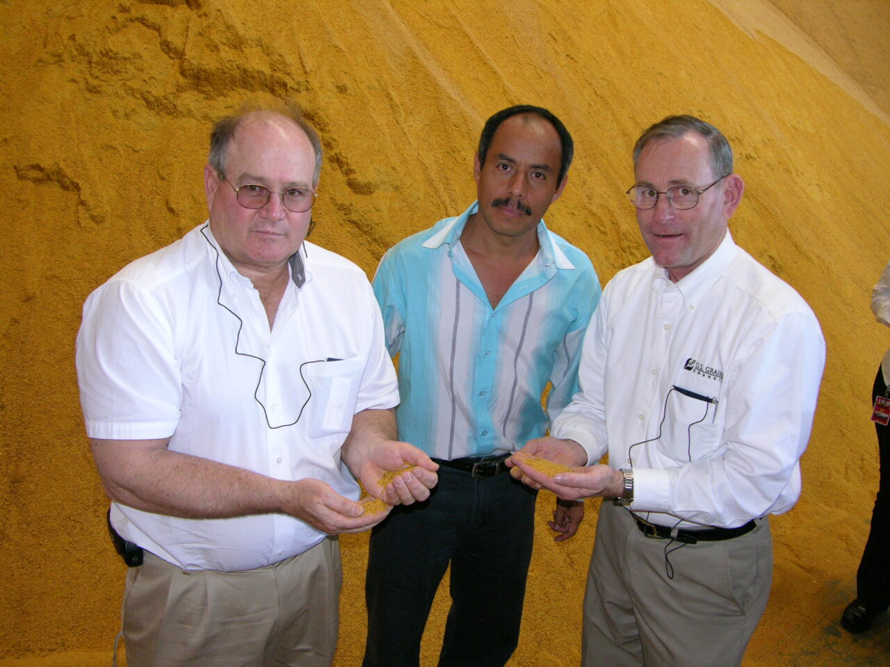 Vic poses with two other men while on an international mission trip.